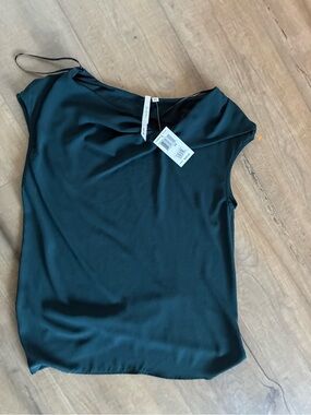 Bellatrix Satin Cowl Neck Camisole - Dark Teal